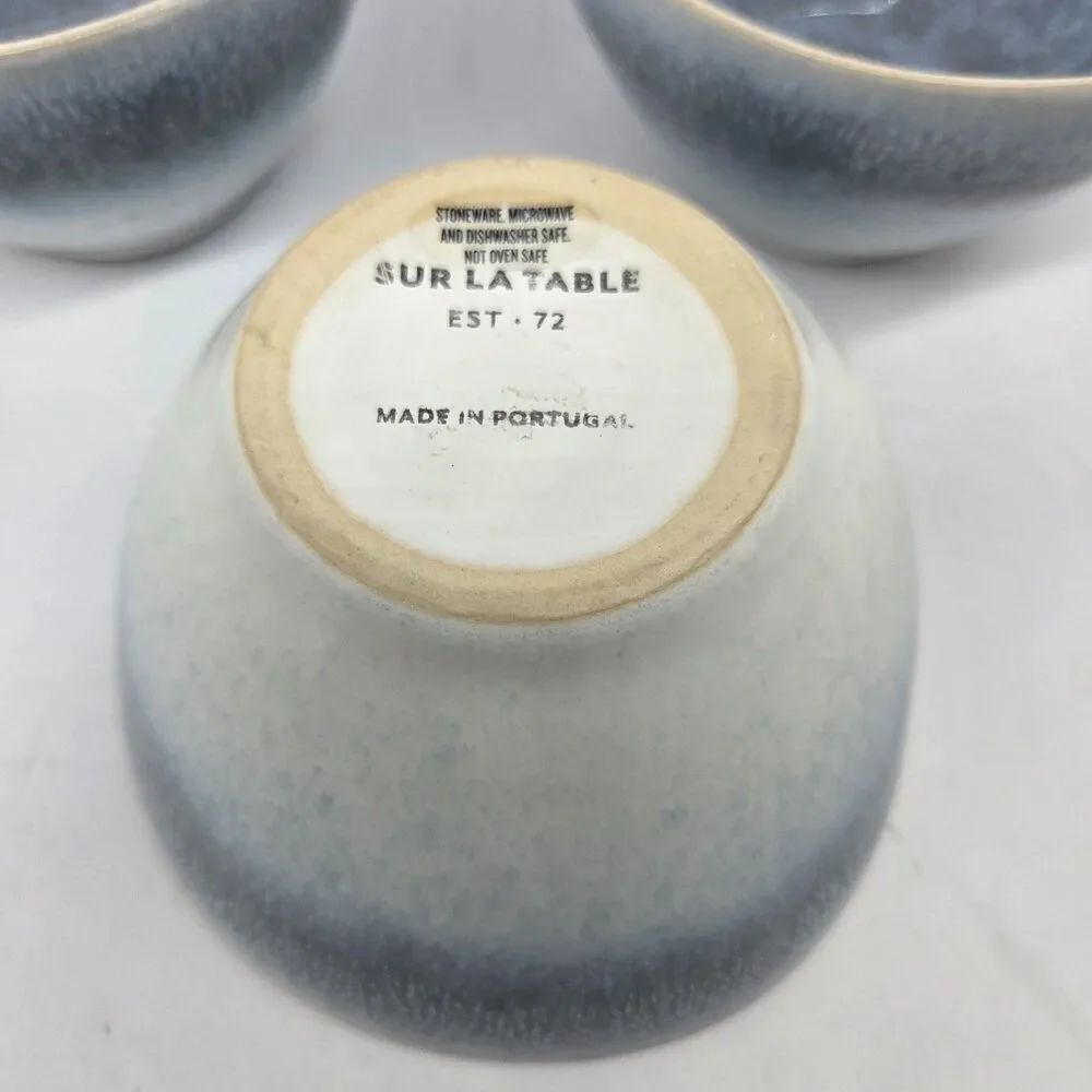 Sur La Table Cloud Blue Cereal Bowls 6